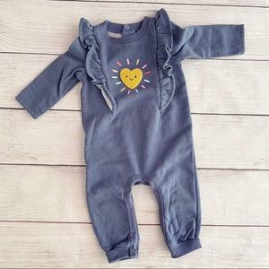 Cat & Jack Sweatshirt Romper 6-9m